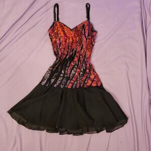Latin rhythm ballroom dance dress